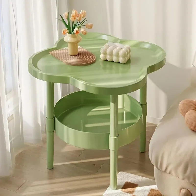 Modern Minimalist Bedside Table with Portable Storage Rack - Space Saving Design, Casual and Chic Home Decoration