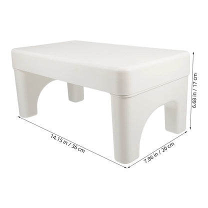 Toilet Stool Ottoman Folding Adults White Marble Poop Potty Training Step for Bathroom Short Child