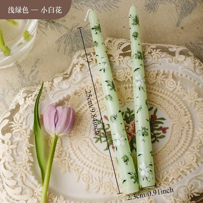 25cm Handpainted Taper Candles Decorative Long Candles Luxury Gifts for Her Aesthetic Home Accessories