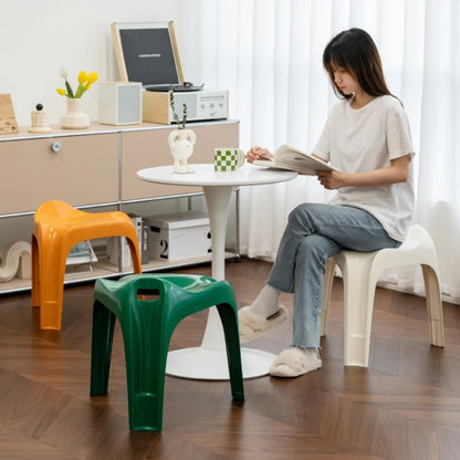 Nordic Ottoman Vintage Household Low Stool Shoe Changing Stool Home Door Living Room Stackable Small Stool Creative Bench