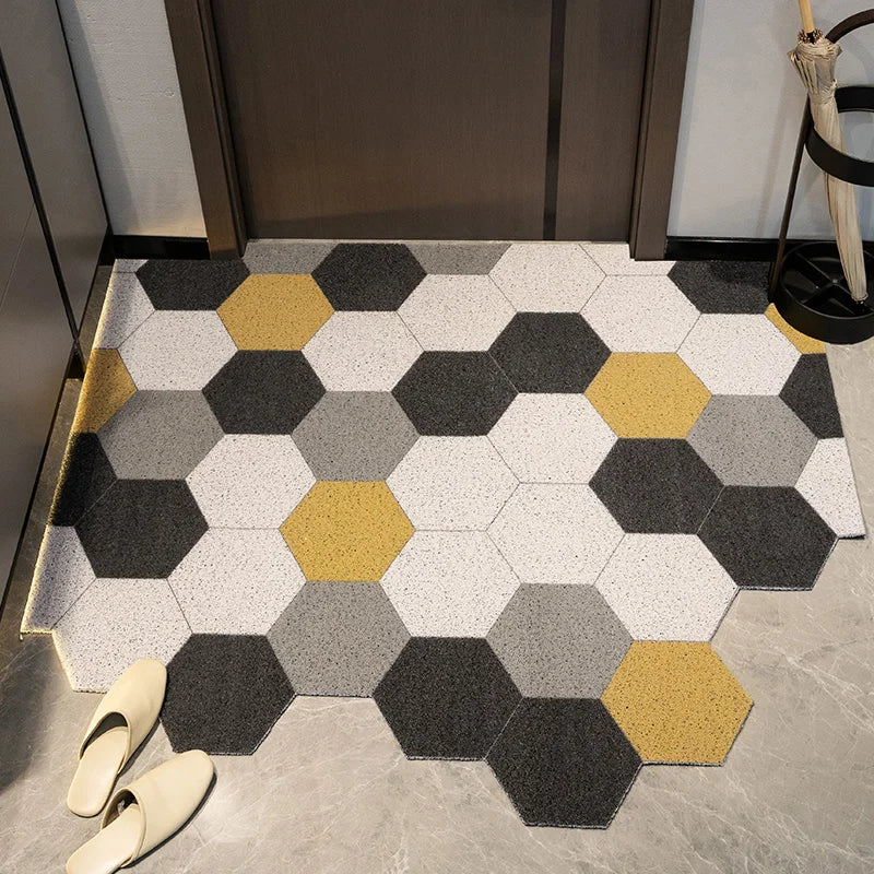 Door Mat Outdoor for Home Entrance Brown Non-Slip Welcome Mats Outdoor Indoor for Entryway, Low Profile Floor Front Doormat