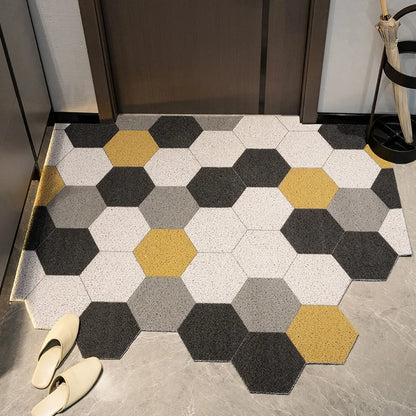 Door Mat Outdoor for Home Entrance Brown Non-Slip Welcome Mats Outdoor Indoor for Entryway, Low Profile Floor Front Doormat