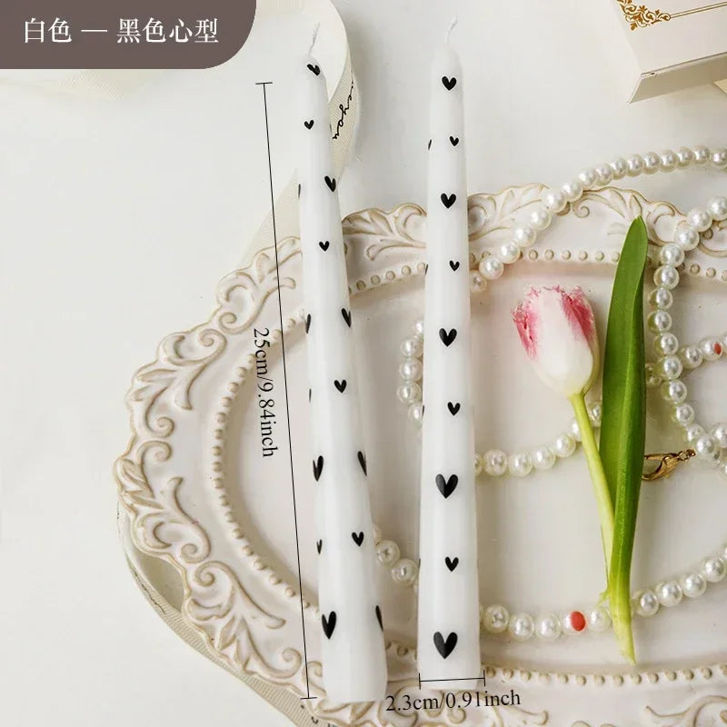 25cm Handpainted Taper Candles Decorative Long Candles Luxury Gifts for Her Aesthetic Home Accessories