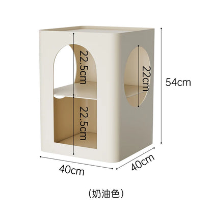 Modern Minimalist Iron Side Table Square Living Room Corner Small Creative Cabinet Elegant Bedside Table
