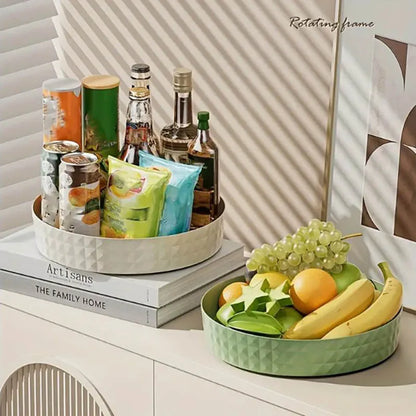 Rotating Spice Rack Organizer For Kitchen Cosmetics Storage Convenient and Space-Saving Solution for Apartments & College Dorms