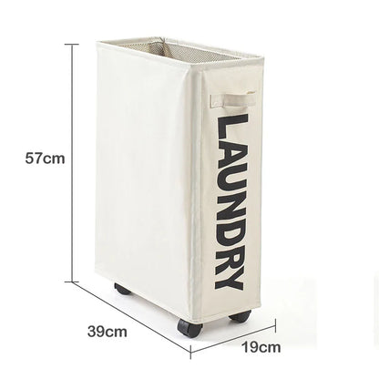 Laundry Basket with Wheels Large Capacity Yoga Mat Storage Basket Multifunctional Foldable Waterproof Dirty Clothes Storage Bag