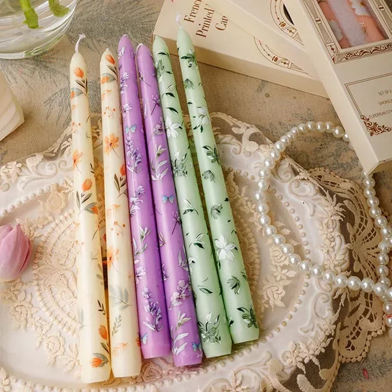 25cm Handpainted Taper Candles Decorative Long Candles Luxury Gifts for Her Aesthetic Home Accessories