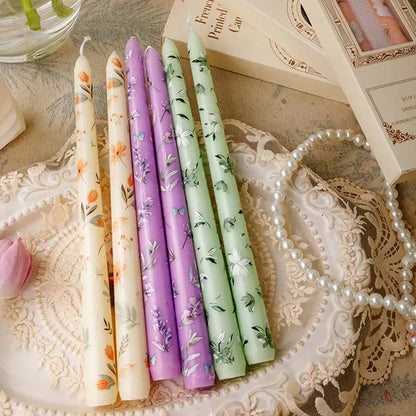 25cm Handpainted Taper Candles Decorative Long Candles Luxury Gifts for Her Aesthetic Home Accessories