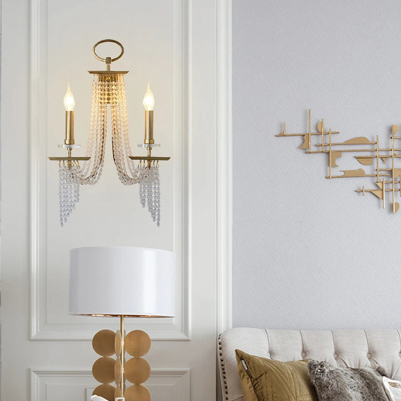 Luxury Candle Chandelier Romantic Crystal Hanging Lamp For Villa Dining Room Bedroom Indoor Decor Art Living Room Pendant Lamp