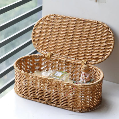 Storage Basket - Woven Storage Box, Dust-proof Cutlery Frame, Home Decoration Basket Kitchen Organizer, Kitchen Organizer