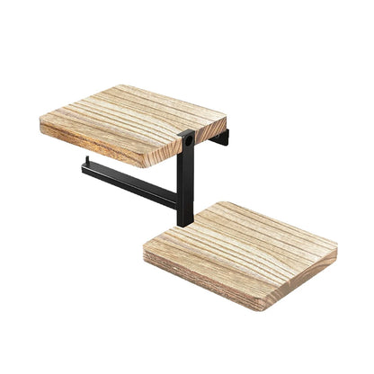 1pcs Wooden Paper Towel Holder Space Saving Countertop Organizer with Vertical Paper Towel Storage for Kitchen and Bathroom