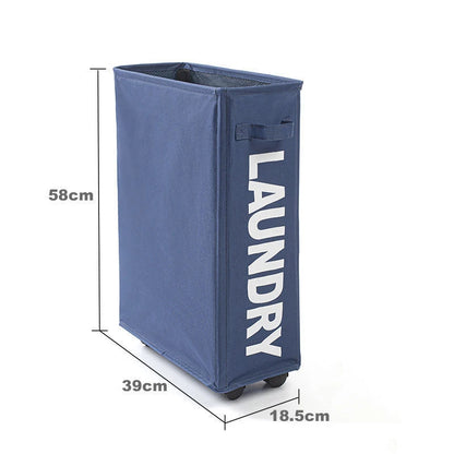Laundry Basket with Wheels Large Capacity Yoga Mat Storage Basket Multifunctional Foldable Waterproof Dirty Clothes Storage Bag