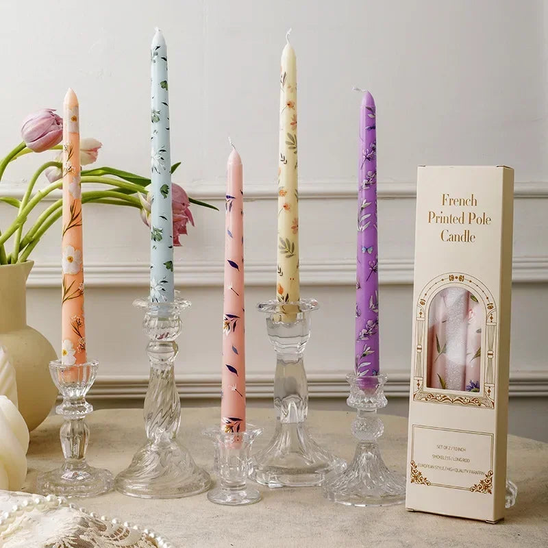25cm Handpainted Taper Candles Decorative Long Candles Luxury Gifts for Her Aesthetic Home Accessories