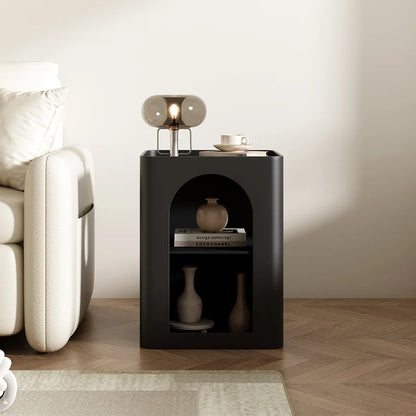 Modern Minimalist Iron Side Table Square Living Room Corner Small Creative Cabinet Elegant Bedside Table