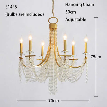 Luxury Candle Chandelier Romantic Crystal Hanging Lamp For Villa Dining Room Bedroom Indoor Decor Art Living Room Pendant Lamp