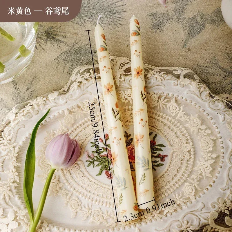 25cm Handpainted Taper Candles Decorative Long Candles Luxury Gifts for Her Aesthetic Home Accessories