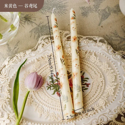 25cm Handpainted Taper Candles Decorative Long Candles Luxury Gifts for Her Aesthetic Home Accessories