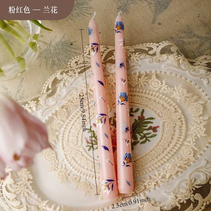25cm Handpainted Taper Candles Decorative Long Candles Luxury Gifts for Her Aesthetic Home Accessories