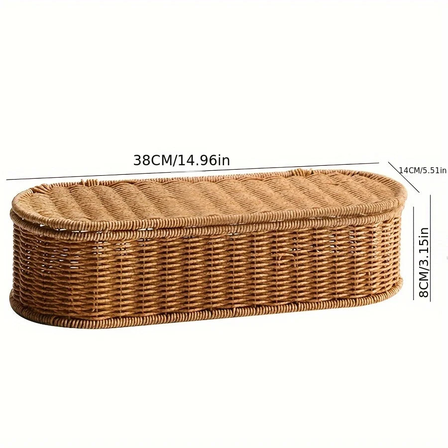 Storage Basket - Woven Storage Box, Dust-proof Cutlery Frame, Home Decoration Basket Kitchen Organizer, Kitchen Organizer