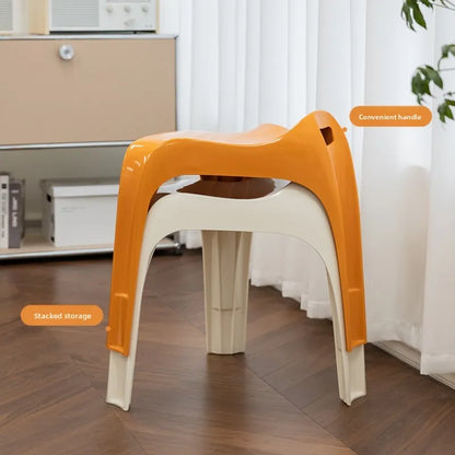 Nordic Ottoman Vintage Household Low Stool Shoe Changing Stool Home Door Living Room Stackable Small Stool Creative Bench