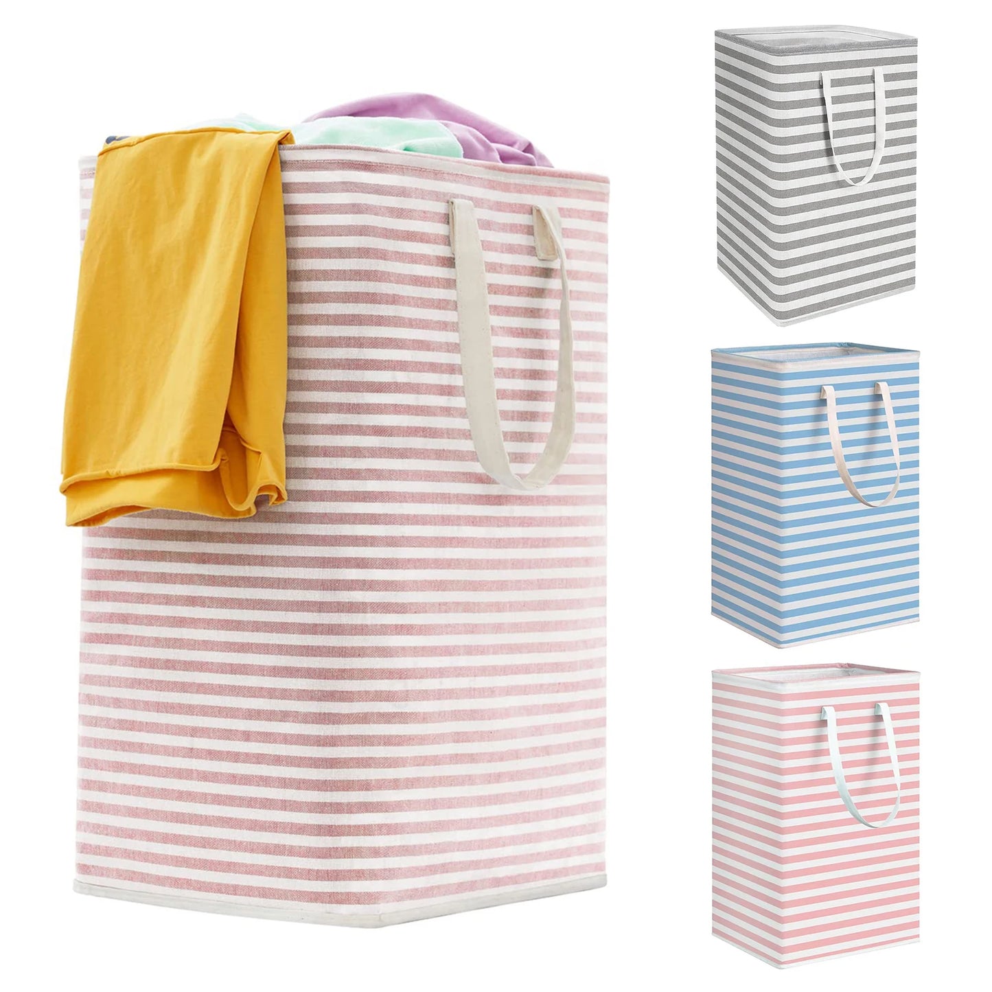 75L Large Collapsible Laundry Baskets with Handle Household Clothes Storage Basket Dirty Laundry Toys Storage Organization