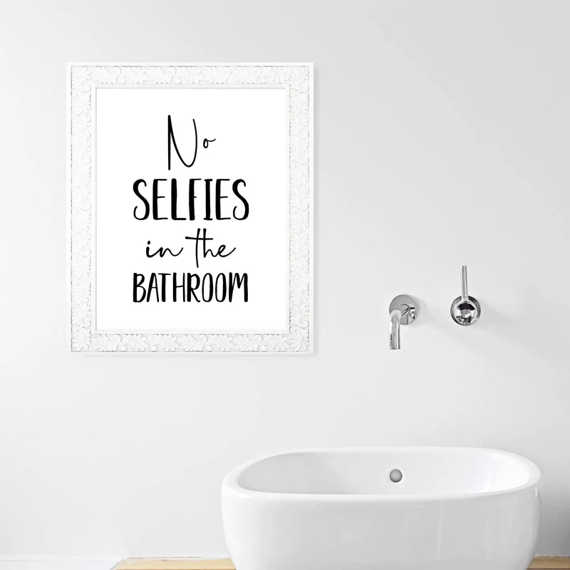 Bathroom Wall Art Decor Funny Bathroom Signs Posters and Prints Modern Minimalist Canvas Painting WC Toilet Room Decor