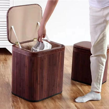 Multifunctional Wooden round Ottoman Storage Stool Fashionable Home Shoe Bench Sofa round Stool for Sitting