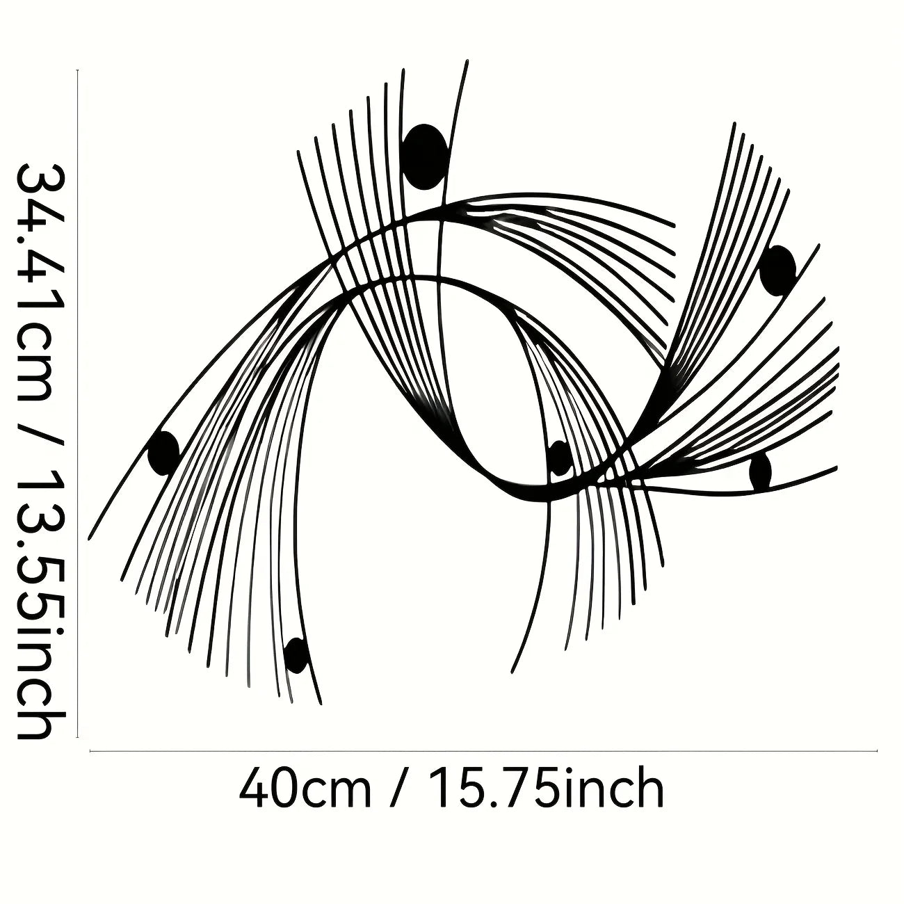 Modern Abstract Geometric Metal Wall Art, Minimalist Linear Art, Suitable for Home, Office, Indoor/outdoor Sign, Easy To Hang