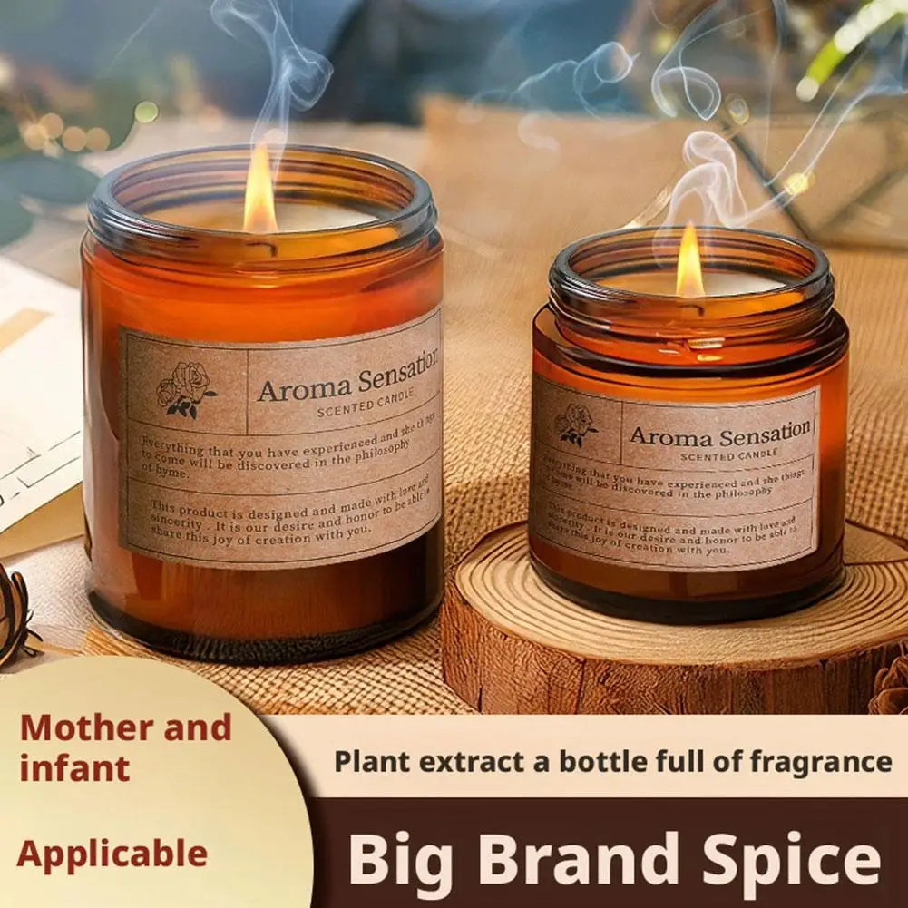 Luxury Glass Cup Aromatherapy Candle | Smokeless Scented Candle for Home Decoration Birthday or Valentine's Day Gift