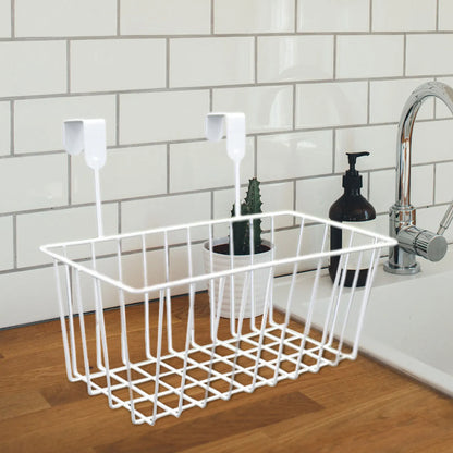 Grid Storage Baskets with Hooks, Over Cabinet Door Organizer,Wire Basket Hanging Cabinet Door Organizer Wire Basket Storage Pant