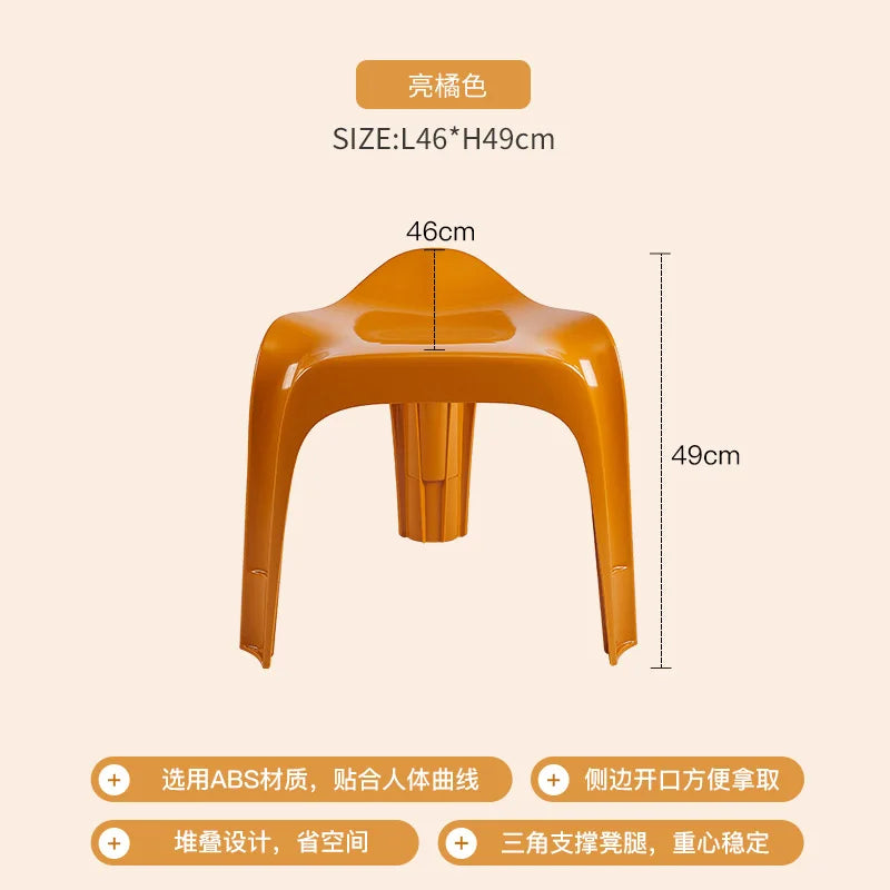 Nordic Ottoman Vintage Household Low Stool Shoe Changing Stool Home Door Living Room Stackable Small Stool Creative Bench