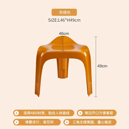 Nordic Ottoman Vintage Household Low Stool Shoe Changing Stool Home Door Living Room Stackable Small Stool Creative Bench