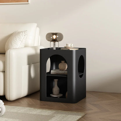 Modern Minimalist Iron Side Table Square Living Room Corner Small Creative Cabinet Elegant Bedside Table