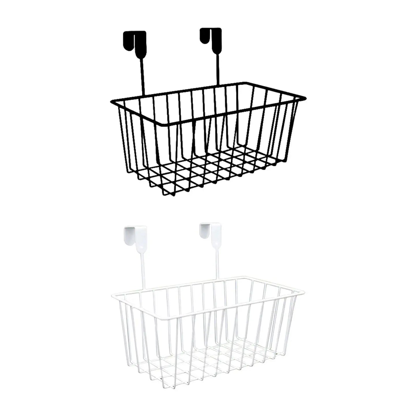 Grid Storage Baskets with Hooks, Over Cabinet Door Organizer,Wire Basket Hanging Cabinet Door Organizer Wire Basket Storage Pant