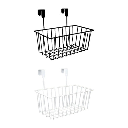 Grid Storage Baskets with Hooks, Over Cabinet Door Organizer,Wire Basket Hanging Cabinet Door Organizer Wire Basket Storage Pant