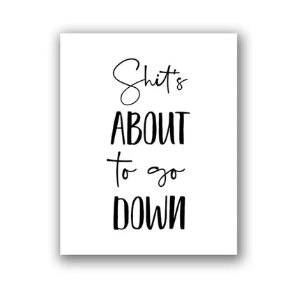 Bathroom Wall Art Decor Funny Bathroom Signs Posters and Prints Modern Minimalist Canvas Painting WC Toilet Room Decor