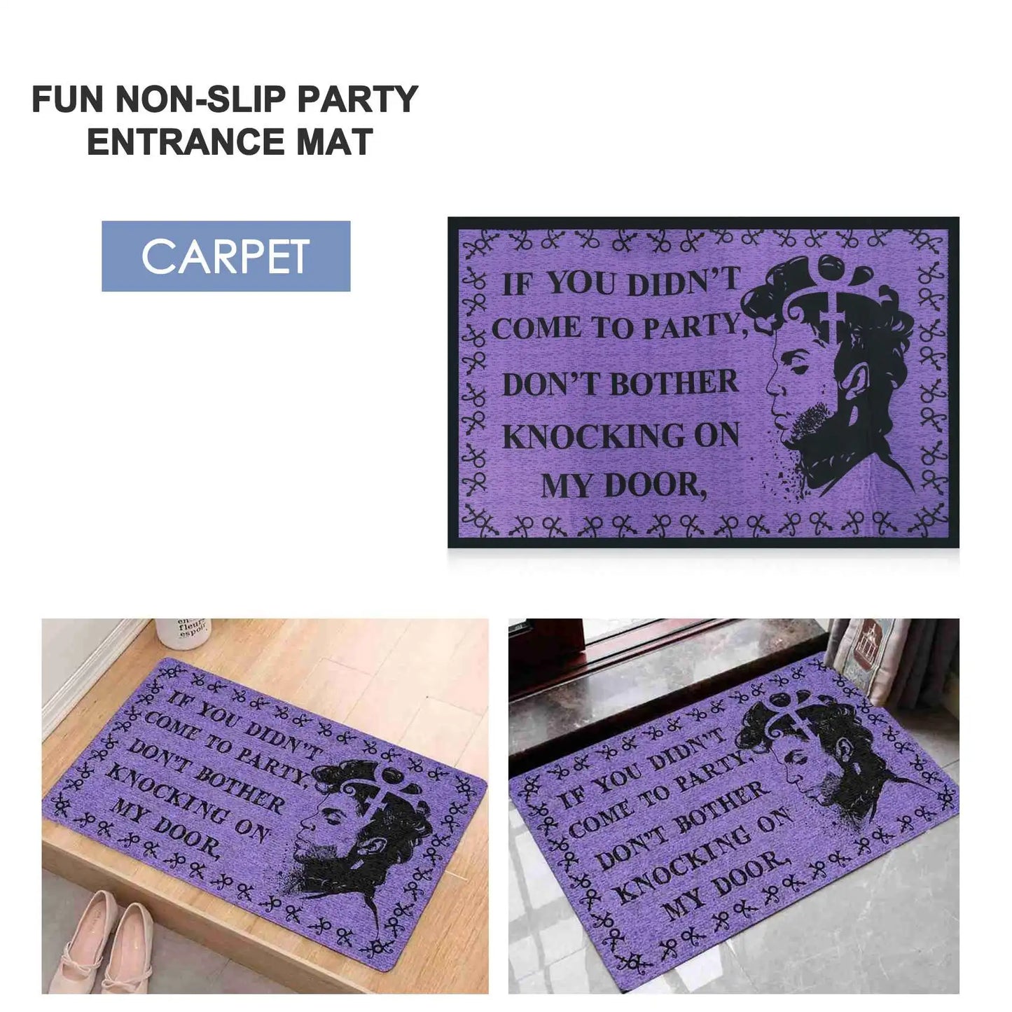 AFOURT-Funny Door Floor Mat Entrance Front Doormat - If You Didn't Come To Party Don't Bother Knocking On My Door