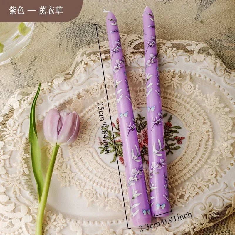 25cm Handpainted Taper Candles Decorative Long Candles Luxury Gifts for Her Aesthetic Home Accessories