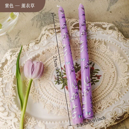 25cm Handpainted Taper Candles Decorative Long Candles Luxury Gifts for Her Aesthetic Home Accessories