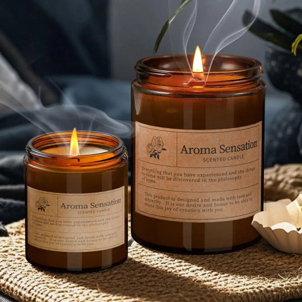Luxury Glass Cup Aromatherapy Candle | Smokeless Scented Candle for Home Decoration Birthday or Valentine's Day Gift