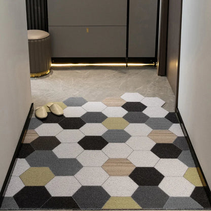 Door Mat Outdoor for Home Entrance Brown Non-Slip Welcome Mats Outdoor Indoor for Entryway, Low Profile Floor Front Doormat