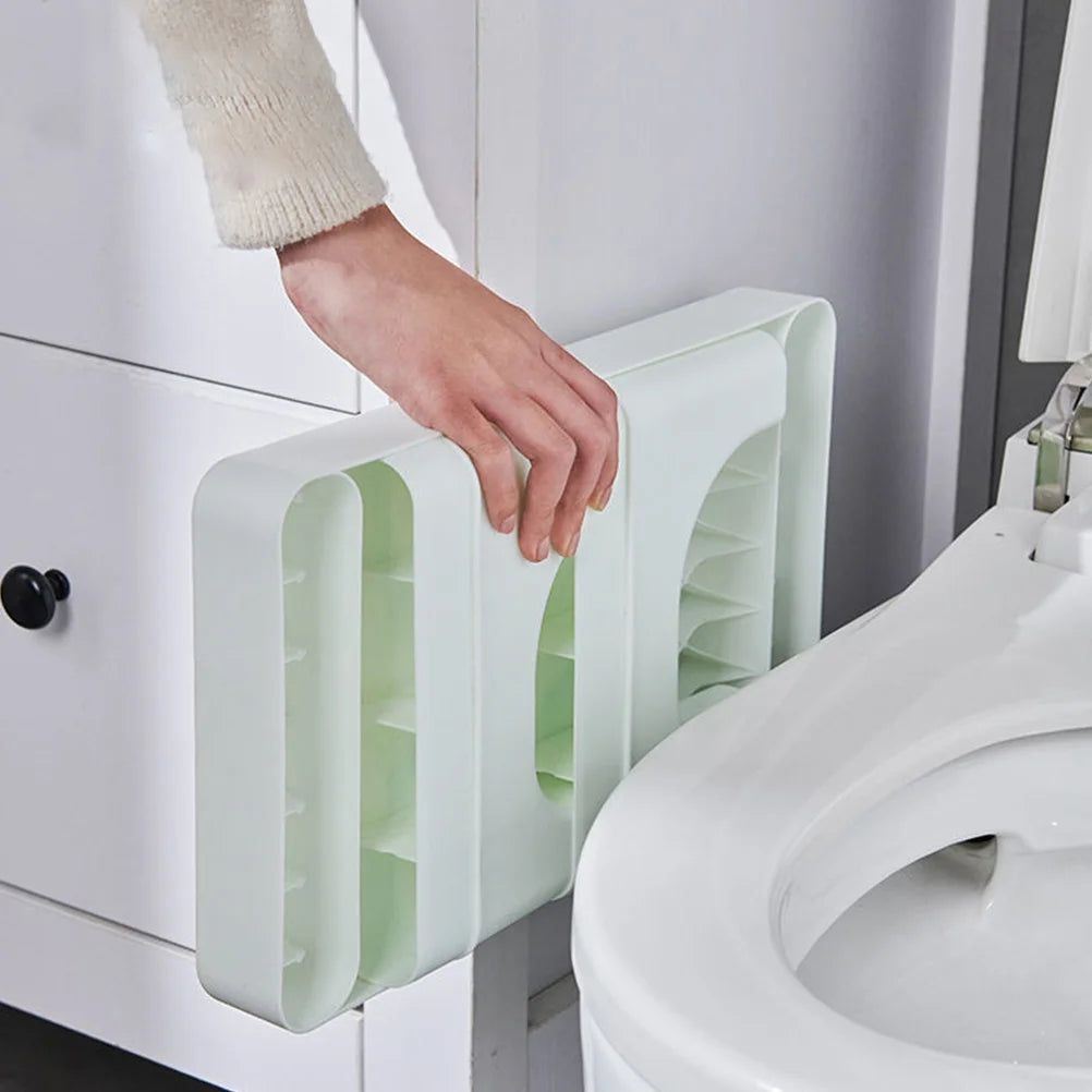 Toilet Stool Ottoman Folding Adults White Marble Poop Potty Training Step for Bathroom Short Child