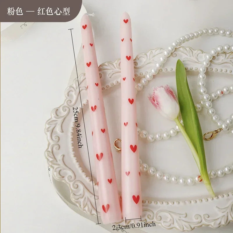 25cm Handpainted Taper Candles Decorative Long Candles Luxury Gifts for Her Aesthetic Home Accessories