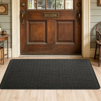 Waterproof Doormat Rubber Indoor Outdoor Door Mats 92x52cm 86x56cm Doormat Outdoor Entrance Non Slip Mat For Patio Proch Outside
