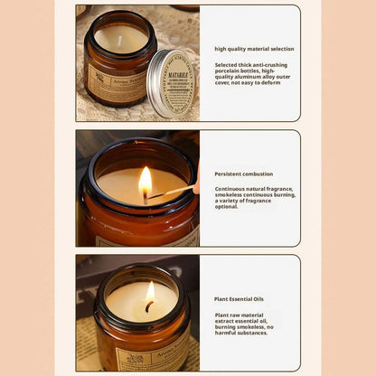 Luxury Glass Cup Aromatherapy Candle | Smokeless Scented Candle for Home Decoration Birthday or Valentine's Day Gift