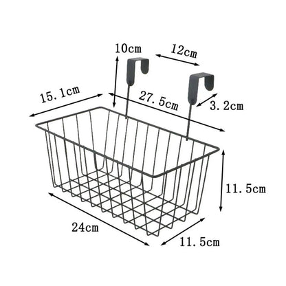 Grid Storage Baskets with Hooks, Over Cabinet Door Organizer,Wire Basket Hanging Cabinet Door Organizer Wire Basket Storage Pant