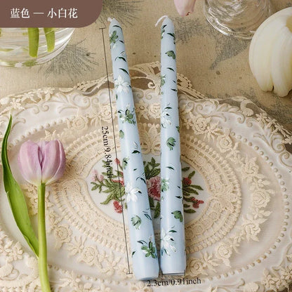 25cm Handpainted Taper Candles Decorative Long Candles Luxury Gifts for Her Aesthetic Home Accessories