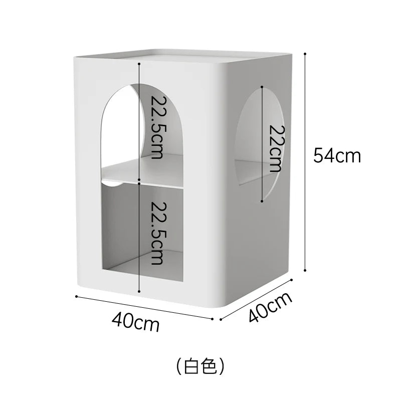 Modern Minimalist Iron Side Table Square Living Room Corner Small Creative Cabinet Elegant Bedside Table