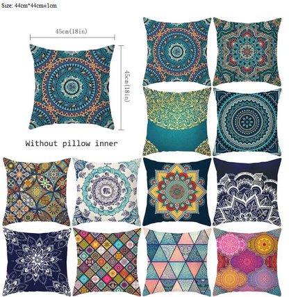 Housse de coussin de canapé Mandala douce